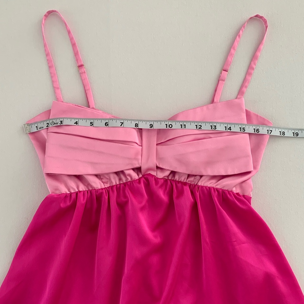 Show Me Your Mumu Best Bow Mini Dress in Colorblock Pink - Picture 10 of 17